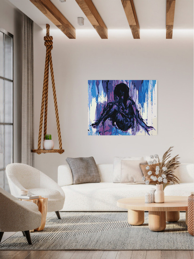 Картина по номерам &amp;quot;Женщина под ливнем&amp;quot;