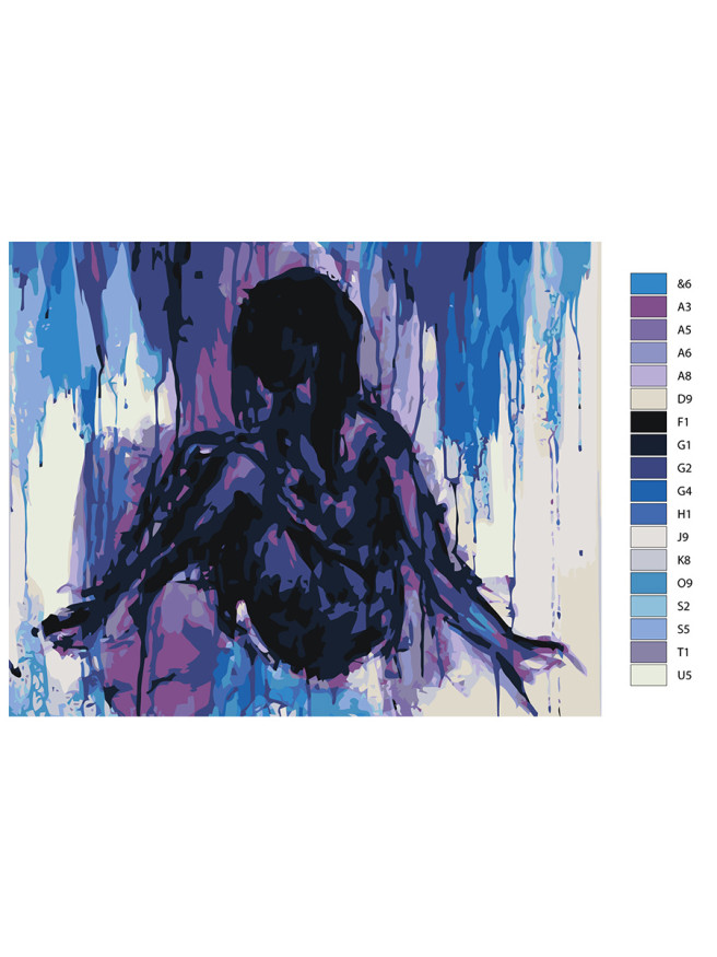 Картина по номерам &amp;quot;Женщина под ливнем&amp;quot;