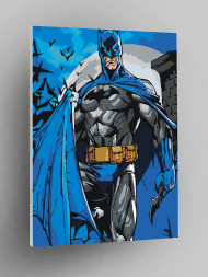 Флуоресцентная картина по номерам &amp;quot;Бэтмен в ночи&amp;quot;