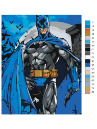 Флуоресцентная картина по номерам &amp;quot;Бэтмен в ночи&amp;quot;