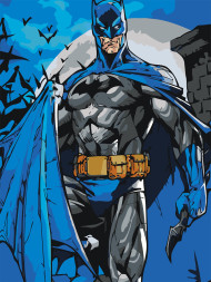 Флуоресцентная картина по номерам &amp;quot;Бэтмен в ночи&amp;quot;