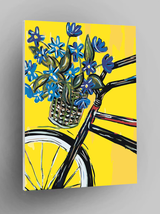 Картина по номерам &amp;quot;Велосипед с цветами&amp;quot;