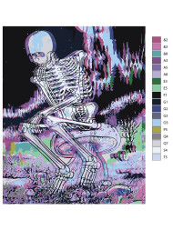 Картина по номерам &amp;quot;Скелет на грибе&amp;quot;