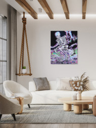 Картина по номерам &amp;quot;Скелет на грибе&amp;quot;