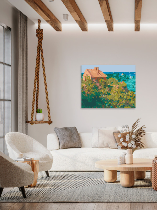 Картина по номерам &amp;quot;Пейзаж домика у моря&amp;quot;