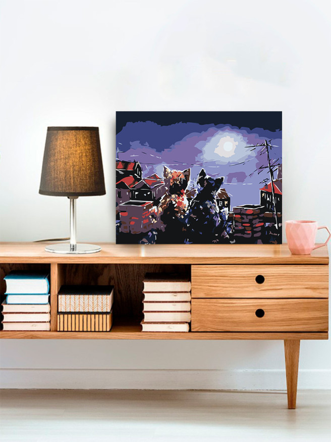 Картина по номерам &amp;quot;Пара котиков&amp;quot;