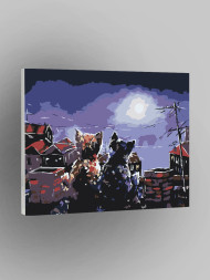 Картина по номерам &amp;quot;Пара котиков&amp;quot;