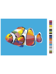 Raqamlar bo'yicha rasm "Baliq"