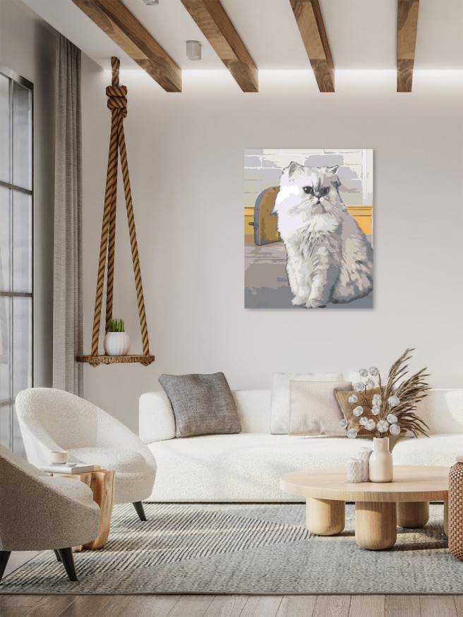 Raqamlar bo&amp;#039;yicha rasm &amp;quot;Oq mushuk&amp;quot;