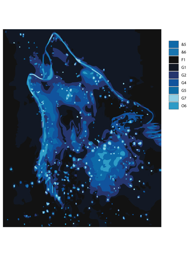 Картина по номерам &amp;quot;Волк&amp;quot;