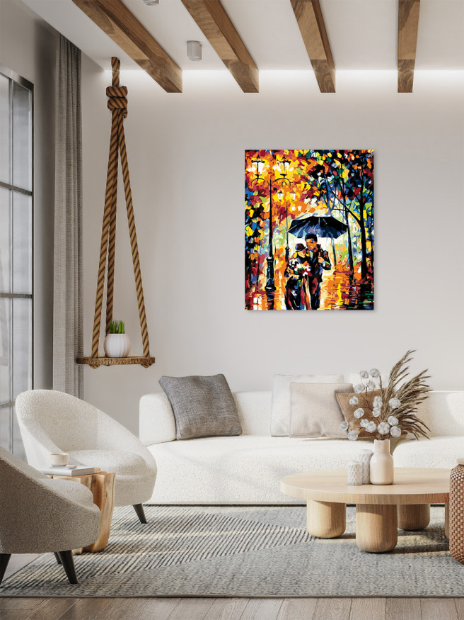 Картина по номерам &amp;quot;Пара под зонтом&amp;quot;