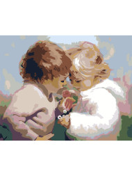 Картина по номерам &amp;quot;Два ребёнка&amp;quot;