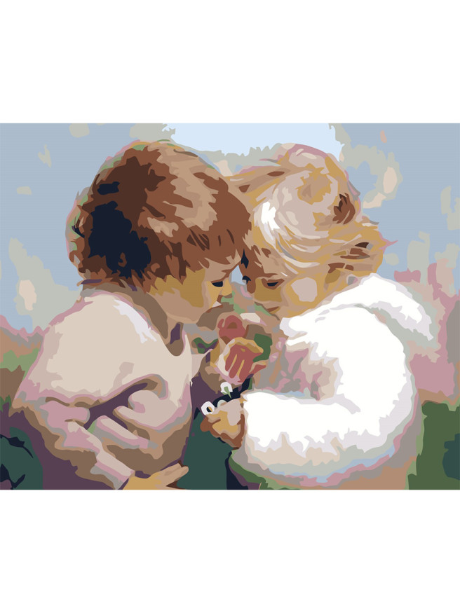 Картина по номерам &amp;quot;Два ребёнка&amp;quot;