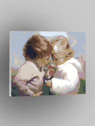 Картина по номерам &amp;quot;Два ребёнка&amp;quot;