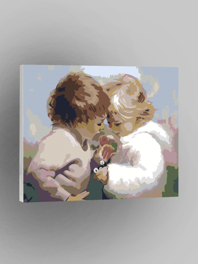 Картина по номерам &amp;quot;Два ребёнка&amp;quot;