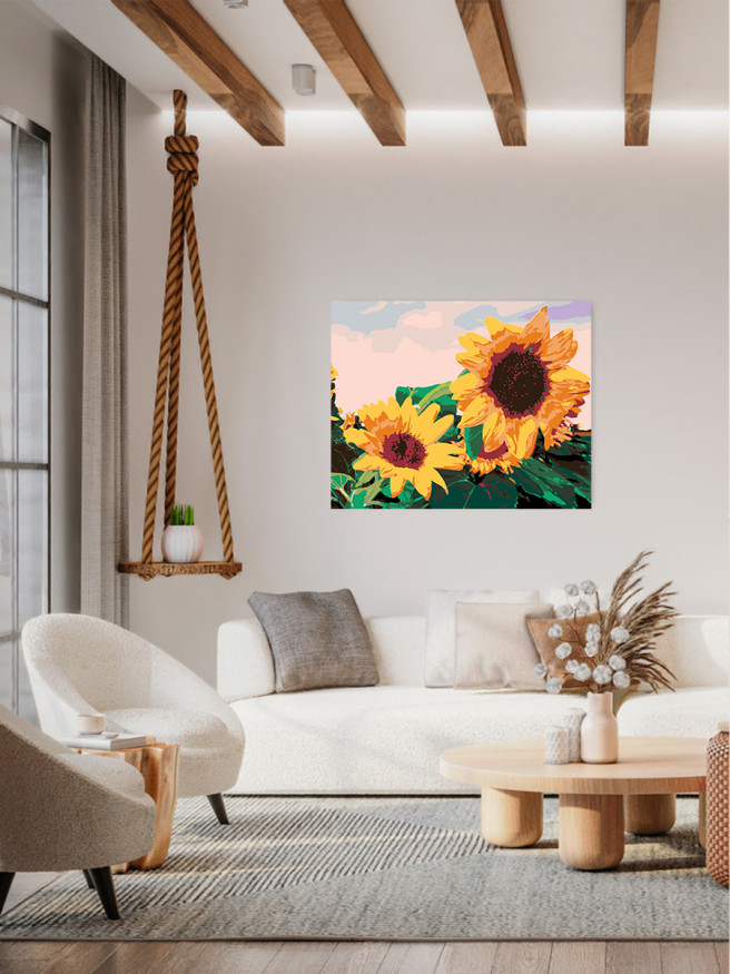 Картина по номерам &amp;quot;Подсолнухи&amp;quot;