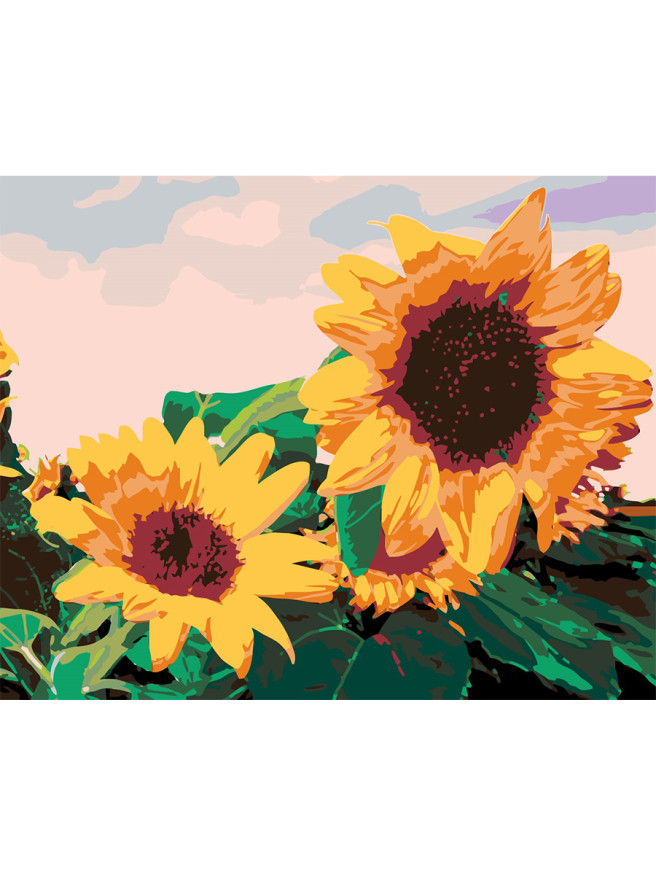 Картина по номерам &amp;quot;Подсолнухи&amp;quot;