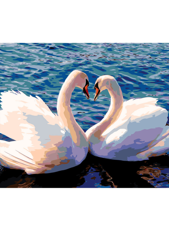 Raqamlar bo&amp;#039;yicha rasm &amp;quot;Oqqushlar&amp;quot;