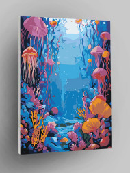 Картина по номерам &amp;quot;Морские медузы&amp;quot;