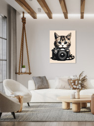 Raqamlar bo'yicha rasm "Kamera bilan mushuk"