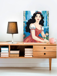 Картина по номерам &amp;quot;Красивая брюнетка с цветами&amp;quot;