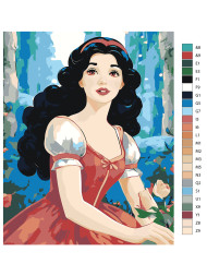 Картина по номерам &amp;quot;Красивая брюнетка с цветами&amp;quot;