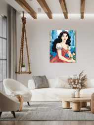 Картина по номерам &amp;quot;Красивая брюнетка с цветами&amp;quot;