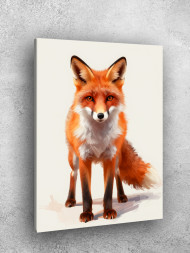 Holstga bosilgan poster "Qizil tulki"