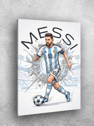 Holstga bosilgan poster "Futbolchi Messi