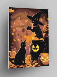 Raqamlar bo'yicha rasm "Mushukning mehmondo'stligi"