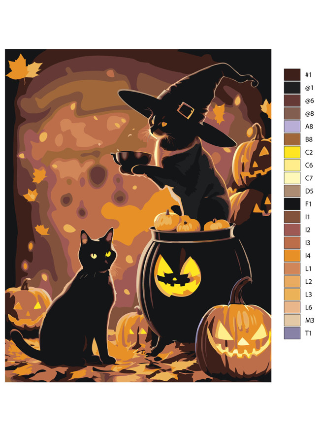 Raqamlar bo&amp;#039;yicha rasm &amp;quot;Mushukning mehmondo&amp;#039;stligi&amp;quot;