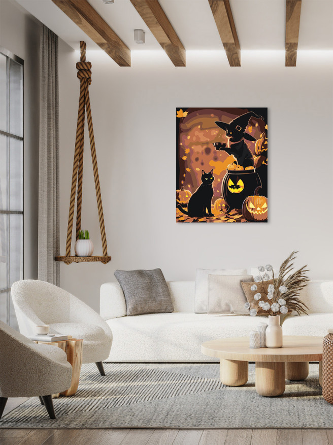 Raqamlar bo&amp;#039;yicha rasm &amp;quot;Mushukning mehmondo&amp;#039;stligi&amp;quot;