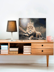 Raqamlar bo'yicha rasm "Toj bilan sher"