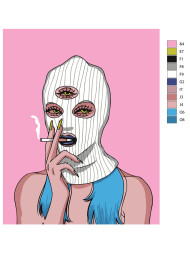 Картина по номерам "Трёхглазая девушка"