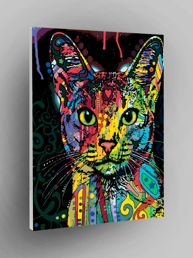 Картина по номерам &amp;quot;Разноцветный котик&amp;quot;