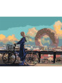 Картина по номерам &amp;quot;Девушка на велосипеде&amp;quot;