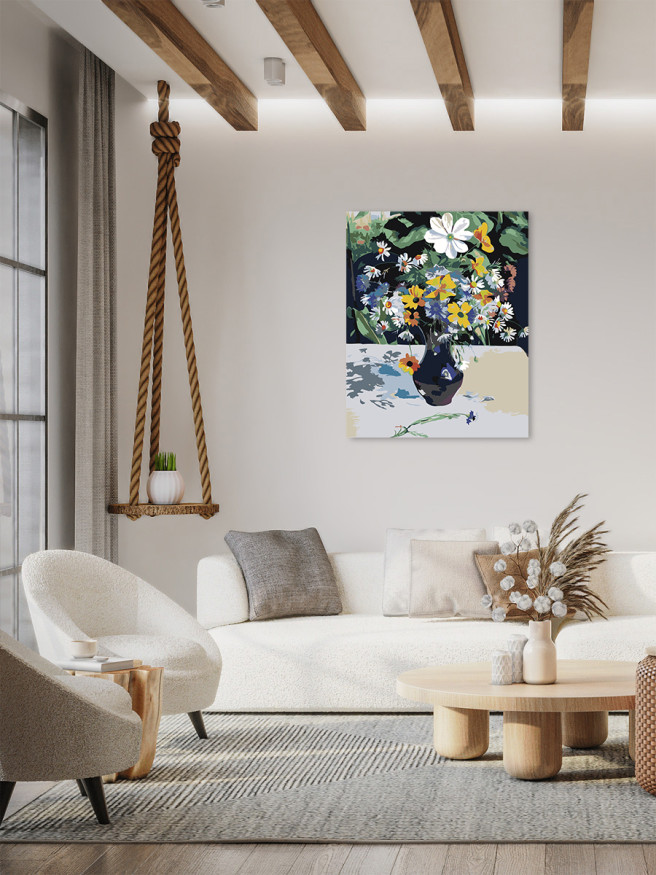 Raqamlar bo&amp;#039;yicha rasm &amp;quot;Gullar bilan vaza&amp;quot;