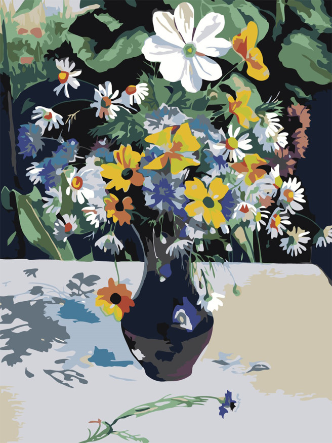 Raqamlar bo&amp;#039;yicha rasm &amp;quot;Gullar bilan vaza&amp;quot;