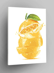 Raqamlar bo&#039;yicha rasm &quot;Limonni kesib oling&quot;