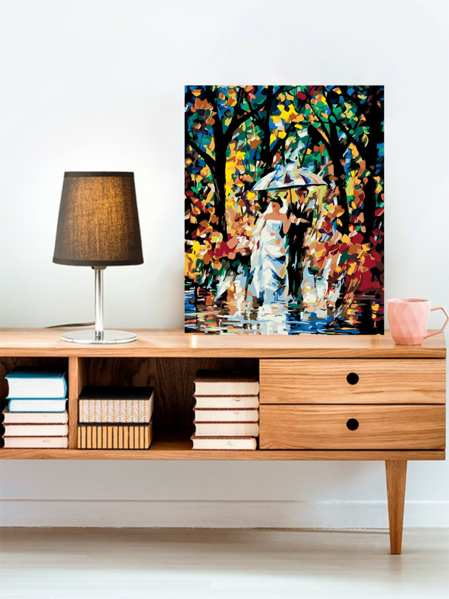 Картина по номерам &amp;quot;Молодожёны под зонтом&amp;quot;