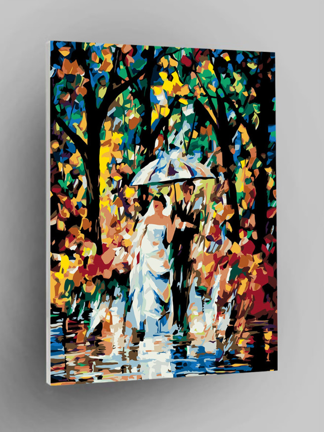 Картина по номерам &amp;quot;Молодожёны под зонтом&amp;quot;