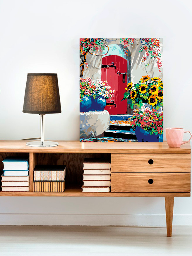 Картина по номерам &amp;quot;Красная дверь&amp;quot;