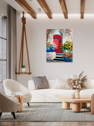 Картина по номерам &amp;quot;Красная дверь&amp;quot;