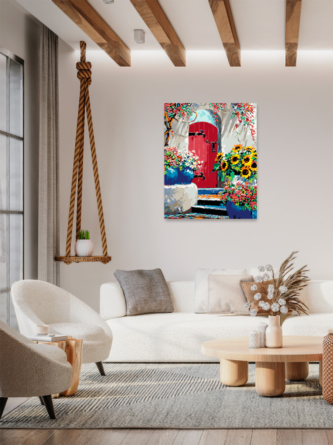 Картина по номерам &amp;quot;Красная дверь&amp;quot;