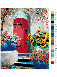 Картина по номерам &amp;quot;Красная дверь&amp;quot;