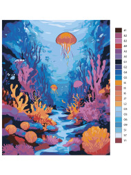 Картина по номерам &amp;quot;Жизнь на дне морском&amp;quot;