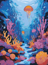 Картина по номерам &amp;quot;Жизнь на дне морском&amp;quot;