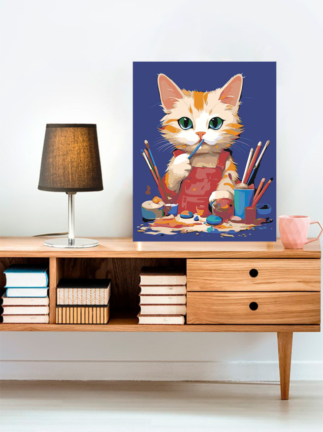 Raqamlar bo&amp;#039;yicha rasm &amp;quot;Bo&amp;#039;yoqlar bilan mushuk&amp;quot;