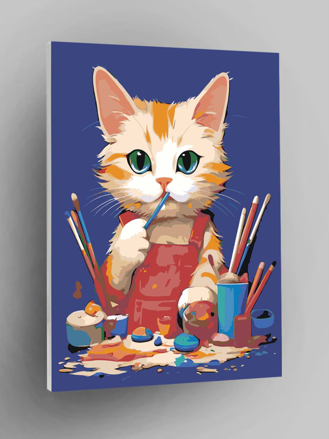 Raqamlar bo&amp;#039;yicha rasm &amp;quot;Bo&amp;#039;yoqlar bilan mushuk&amp;quot;