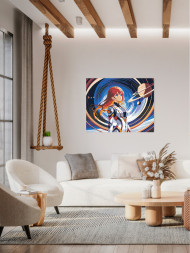 Картина по номерам &amp;quot;Красивая девушка в космосе&amp;quot;